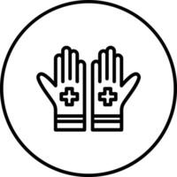 Medical Gloves Vector Icon