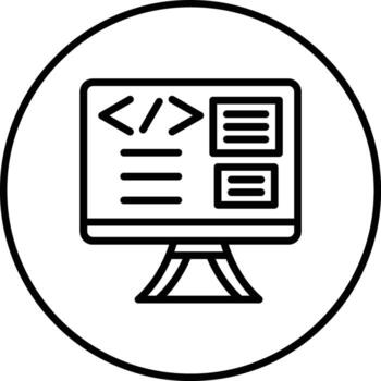 icono de vector de programación web