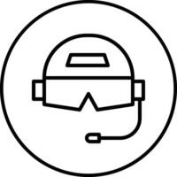 Pilot Helmet Vector Icon