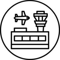 icono de vector de edificio de aeropuerto