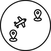 vuelo ubicación vector icono