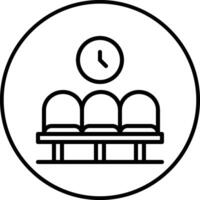 Airport Waiting Room Vector Icon