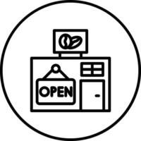 Cafe Open Sign Vector Icon