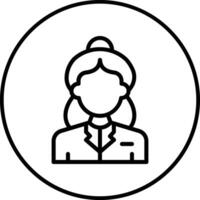 Air Hostess Vector Icon