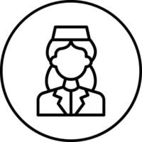 Flight Attendant Vector Icon