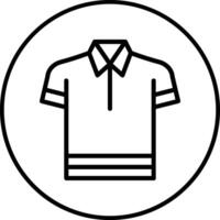 icono de vector de camisa de polo