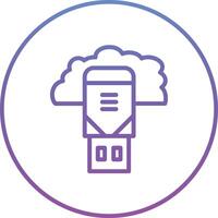 Cloud USB Vector Icon