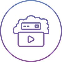 Cloud Video Vector Icon