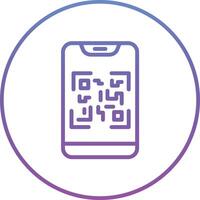 icono de vector de escaneo de código qr