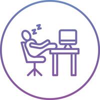 Lazy Work Vector Icon