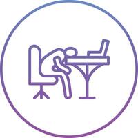 Sleepy Worker Vector Icon