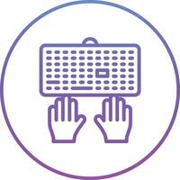 Typing on Keyboard Vector Icon