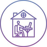 Working at Home Vector Icon