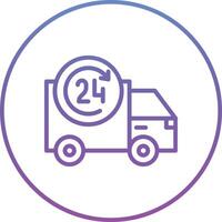 24 Hours Delivery Vector Icon