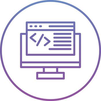 icono de vector de programación web