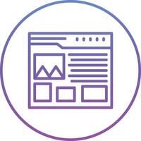 Website Layout Vector Icon