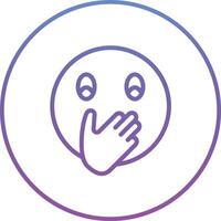 Face with Hand Over Mouth Vector Icon