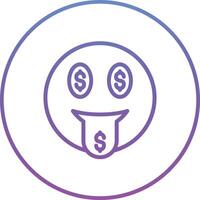 Money Mouth Face Vector Icon