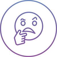 Thinking Face Vector Icon