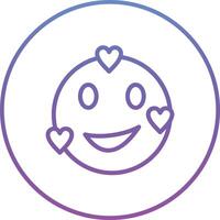Smiling Face with Hearts Vector Icon