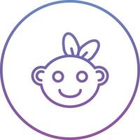 Baby Girl Vector Icon