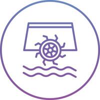 Water Mill Vector Icon