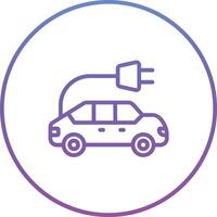 icono de vector de coche eléctrico