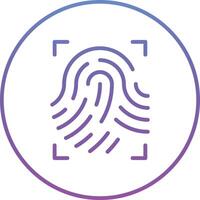 Fingerprint Scan Vector Icon