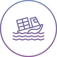 Boat Sink Vector Icon