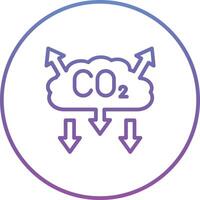 co2 contaminación vector icono