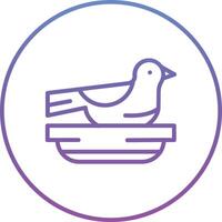 Brids in Nest Vector Icon