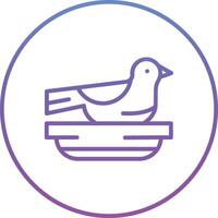 Brids in Nest Vector Icon