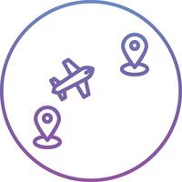 Flight Location Vector Icon