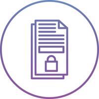Document Locked Vector Icon