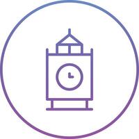 New Year Clock Vector Icon