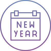 nuevo año calendario vector icono