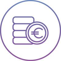 icono de vector de moneda euro