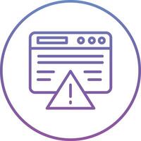 Website Warning Vector Icon