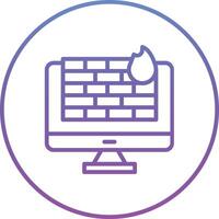 Computer Firewall Vector Icon