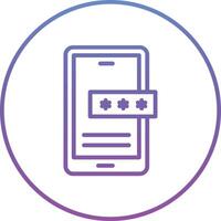 Mobile Password Vector Icon