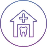 icono de vector de clínica dental