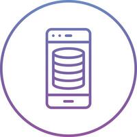 Smartphone Database Vector Icon