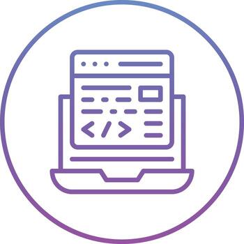ordenador portátil codificación vector icono