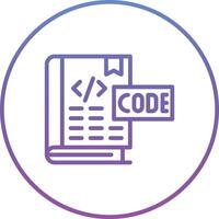 codificación libro vector icono