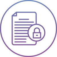 icono de vector de seguridad de documento