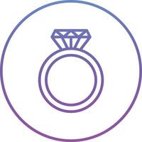 icono de vector de anillo de diamante