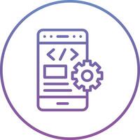 Mobile Coding Vector Icon