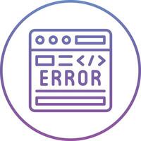 código error vector icono