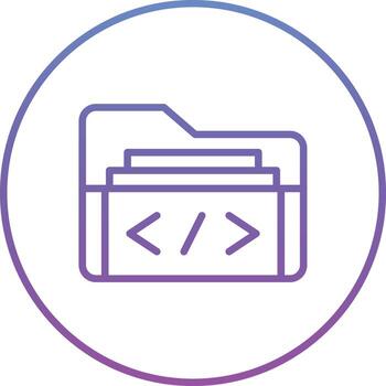 Coding Folder Vector Icon