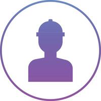 icono de vector de trabajador de construcción